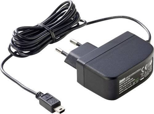 Dehner Elektronik SYS 1638-0605-W2E Steckernetzteil in Schwarz mit Micro USB, 5 V/DC 1.2A, 6W - Bild 1