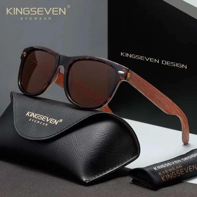 KINGSEVEN Sonnenbrille, Herren, Vollrand, Square, braun, polarisiert, verspiegelt - Bild 1