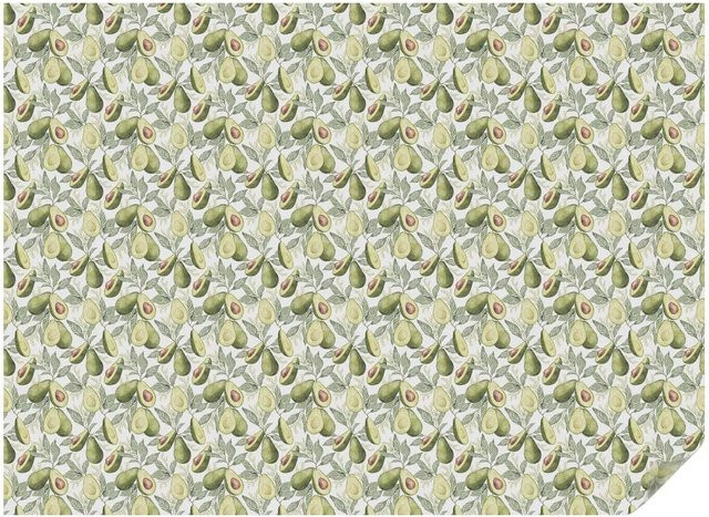 Tulup Fensterfolie Avocadoblätter in Grün, blickdichte Sichtschutzfolie mit floralem Design, Breite: 200 cm, Höhe: 146 cm - Bild 1