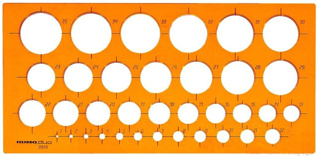 RUMOLD Kreisschablone aus Kunststoff in Orange - Bild 1