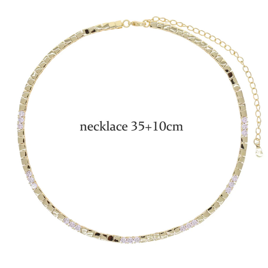 Halskette CZ, Goldfarbe, Damen - Bild 2