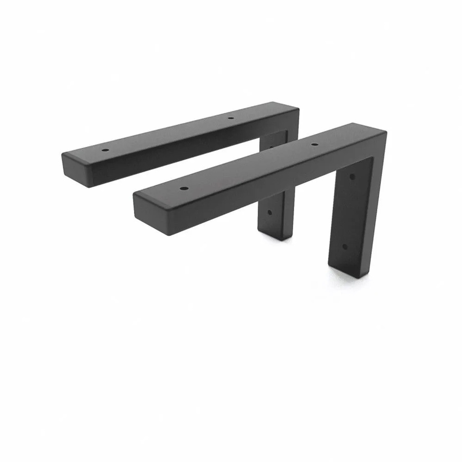 HEVVA Waschtischhalterung MAIN 2er Set Schwarz Matt aus Metall, Tiefe: 25 cm - Bild 2