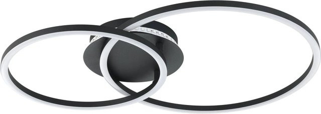 Eglo LED-Deckenleuchte Palmeves 3 Schwarz modern rund B: 55 cm, T: 39 cm - Bild 1