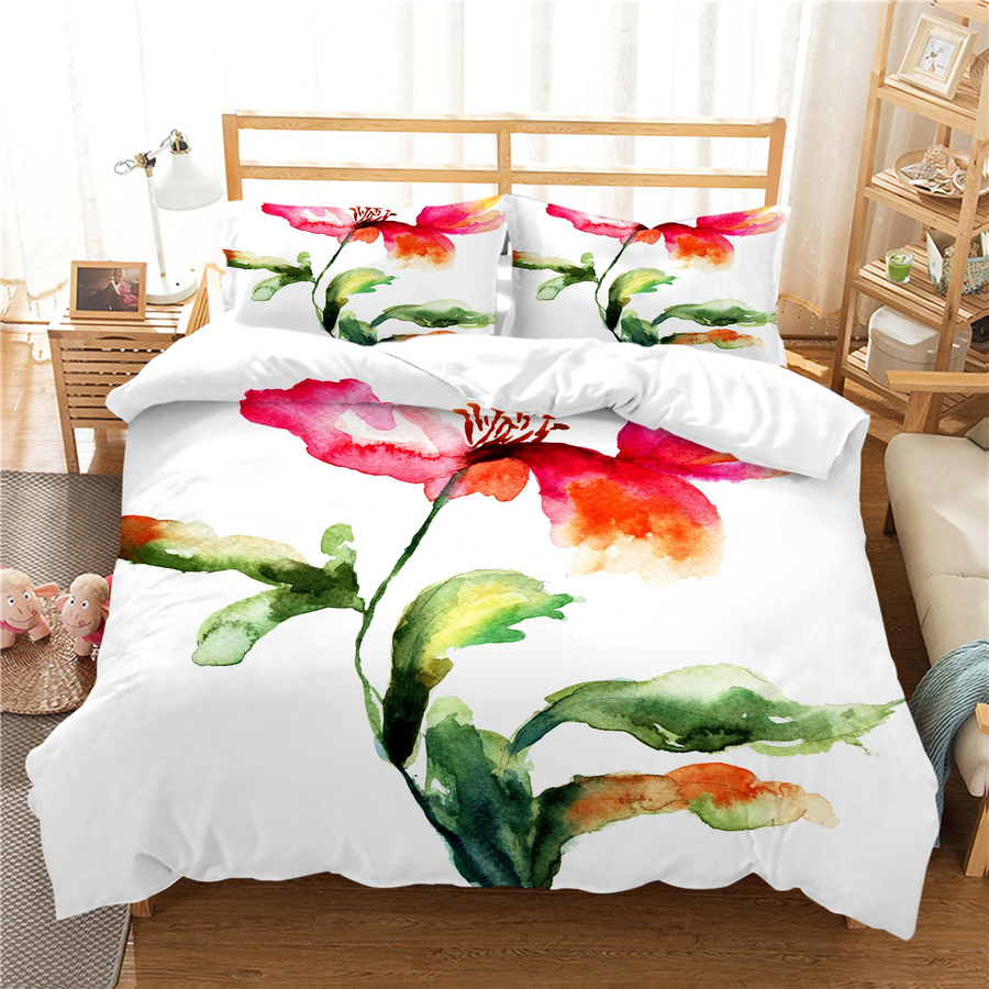 Bettwäsche-Set mit Paisley-Blumenmuster von Creative Homewares, 3-teilig, Single, B x H: 135 x 200 cm - Bild 2