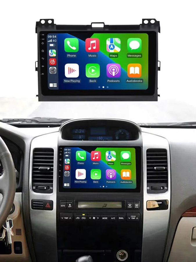STRONGNAVI Android 14 2 DIN Autoradio für Toyota Land Cruiser Prado 120 LC120 2003-2009 mit Android Auto und Multimedia Player in Schwarz - Bild 4