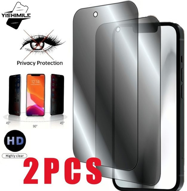 2 Stück ONEVAN Sichtschutz-Displayschutz aus gehärtetem Glas für iPhone 11 12 13 14 15 16 Pro Max 7 8 Plus XR XS Max in Transparent - Bild 1
