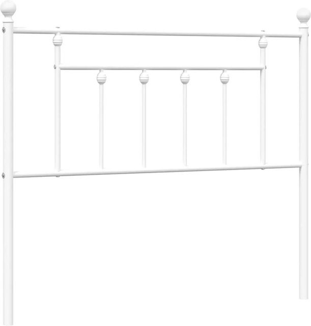 vidaXL Metall-Kopfteil in Weiß für das Schlafzimmer, Breite: 100 cm - Bild 1