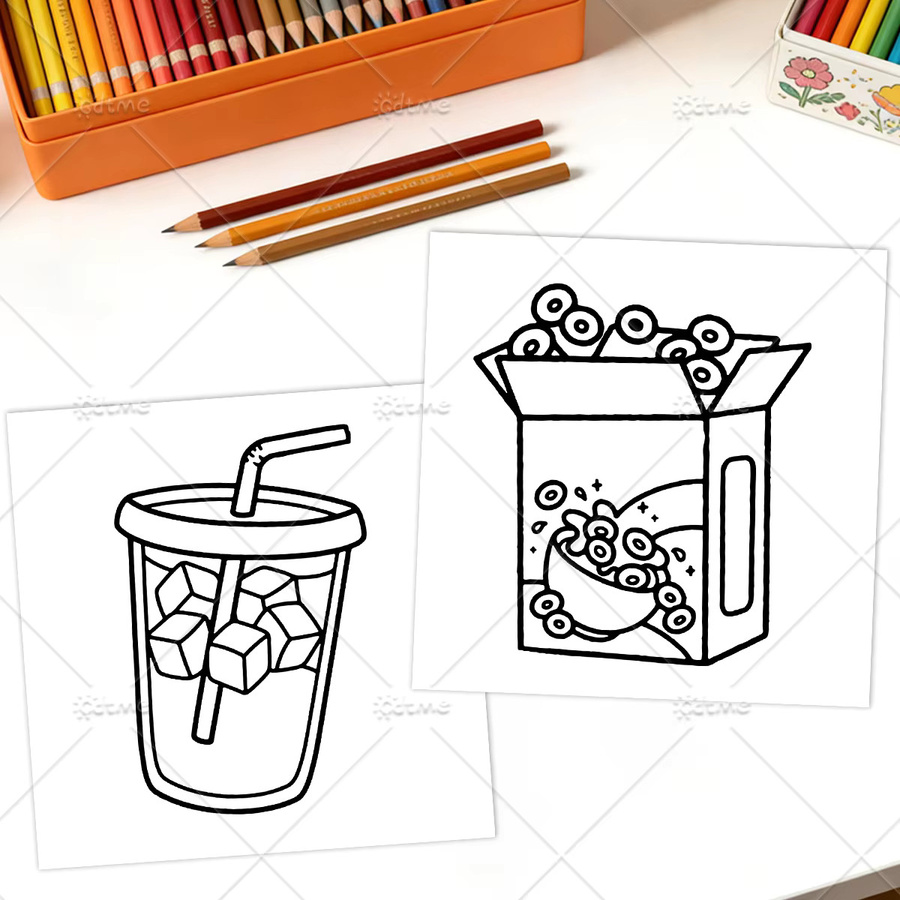DELICIOUS FOOD Malbuch für Erwachsene, Cozy Spaces Coloring - Bild 4
