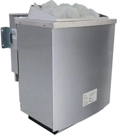 Karibu Bio-Combi Saunaofen 9 kW in Silber aus Edelstahl für externe Steuerung