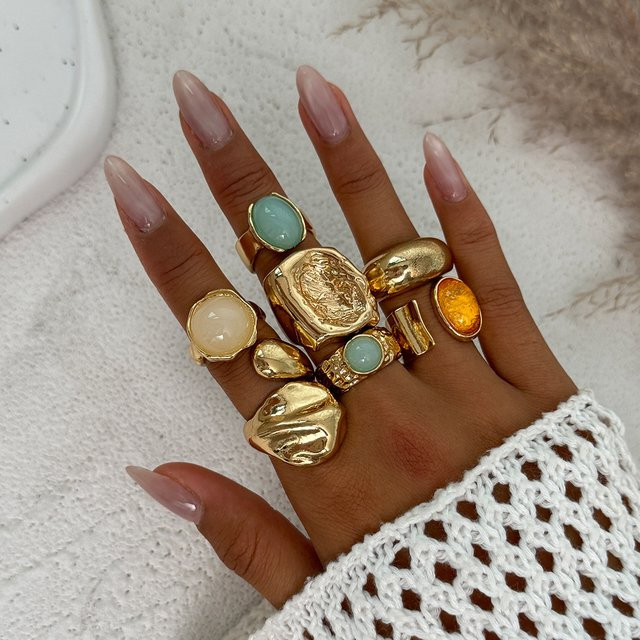 Ingemark Ringe, Gold Farbe, Kristall, Vintage, Damen - Bild 1