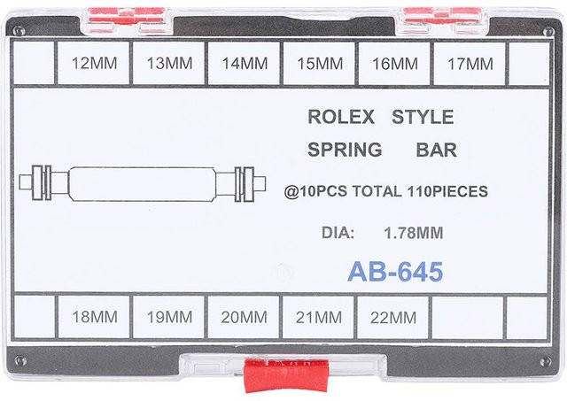 DIYelecs Uhrenarmband Federstege, Edelstahl, 1,78 mm, Silber - Bild 1