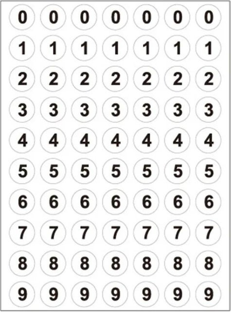 Rising-home Zahlenaufkleber 0–9 in Gold und Kupfer, 12 Blatt selbstklebende runde Kreisetiketten für Scrapbooking, Büro und Schule - Bild 1