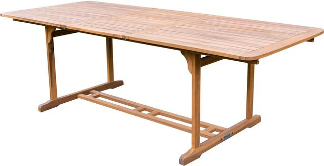 OUTFLEXX Ausziehtisch aus Akazie in Natur, FSC-zertifiziert, B/T: 90 x 150/200 cm - Bild 1