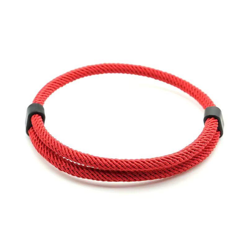 Armband Messing, roter Faden, Unisex, minimalistisch - Bild 2