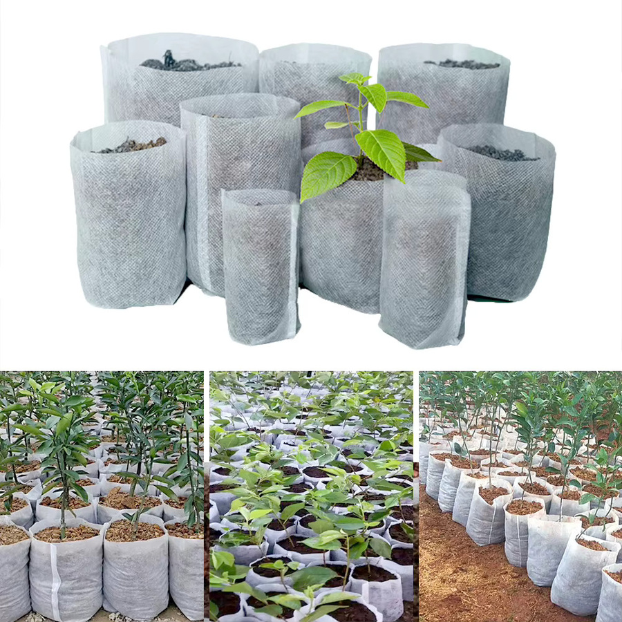 WITUSE 100 Stück Pflanzenwachstumsbeutel aus Vliesstoff für Sämlinge und Garten, B/T/H: 20 x 7 x 0 cm - Bild 2