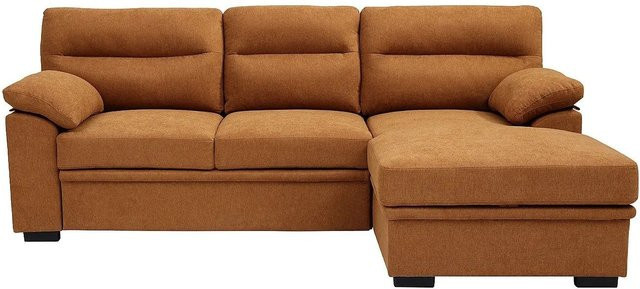 Vente-unique Schlafsofa Ulenio in Terracotta, L-Form mit Stoffbezug, Breite: 234 cm, Tiefe: 158 cm, Höhe: 95 cm - Bild 1