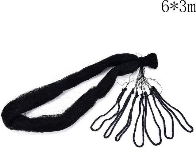 Schneidbares Anti-Vogel-Netz aus schwarzem Nylon-Monofilament für Garten und Obstgarten, B x H: 6 x 3 m, Maschenweite: 15 mm - Bild 1