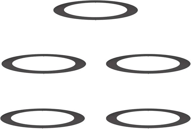 vidaXL Pflanzgefäß Set aus Stahl in Schwarz, 5 Stück, Durchmesser: 120 cm, Höhe: 75 cm - Bild 1