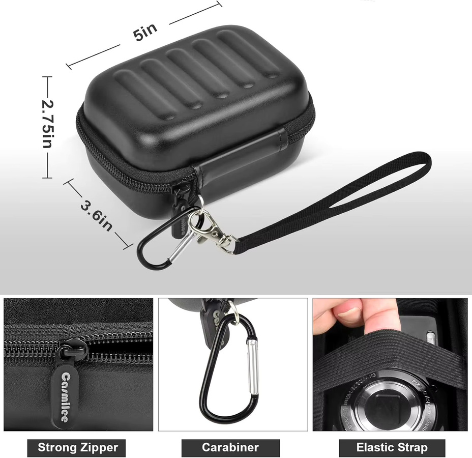 Digitale Kameratasche von Kodak für PIXPRO FZ55 FZ45 FZ53 FZ43 Kompaktkameras in Schwarz mit Mesh-Tasche - Bild 6