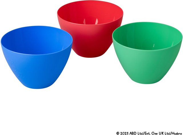 Dr. Oetker Schüssel-Set Peppa Wutz, Schorsch & Dino, 3-teilig, Mehrfarbig, Ø 15 cm - Bild 1