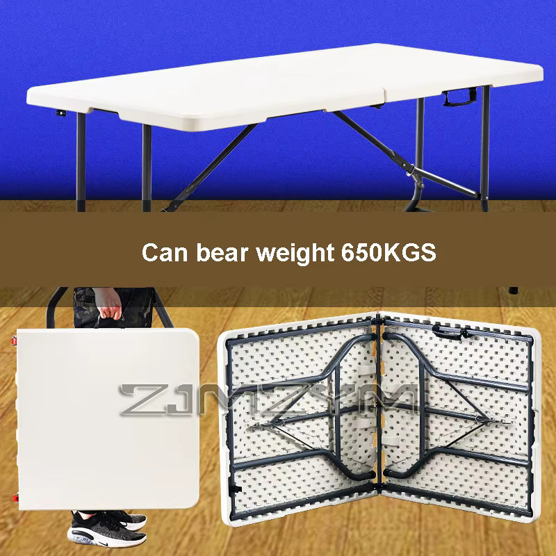 ZJMZYM Höhenverstellbarer Klapptisch für Garten und Outdoor in Orange und Weiß - Bild 3