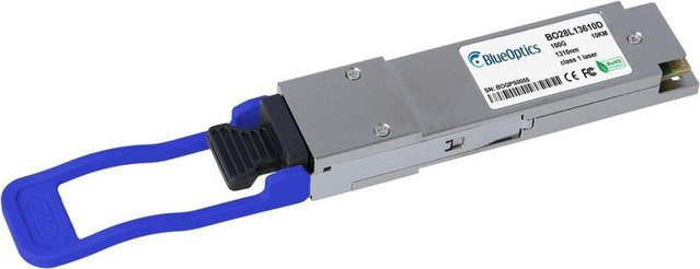 BlueOptics BO28L13610D QSFP28 Transceiver kompatibel mit Arista, 100GBASE-LR4, LC-Duplex, Singlemode Fiber, 4xWDM, 10KM, DDM, Silber - Bild 1