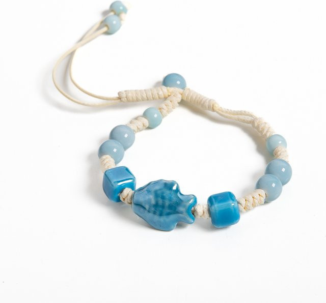 Armband Midofare, Keramik, Blau, Perle, Damen - Bild 1