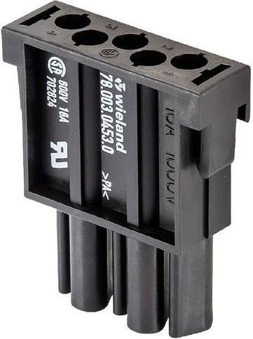 Wieland Electric Moduleinsatz 78.003.0453.0 mit 4 Polen in Schwarz (10 Stück) - Bild 1