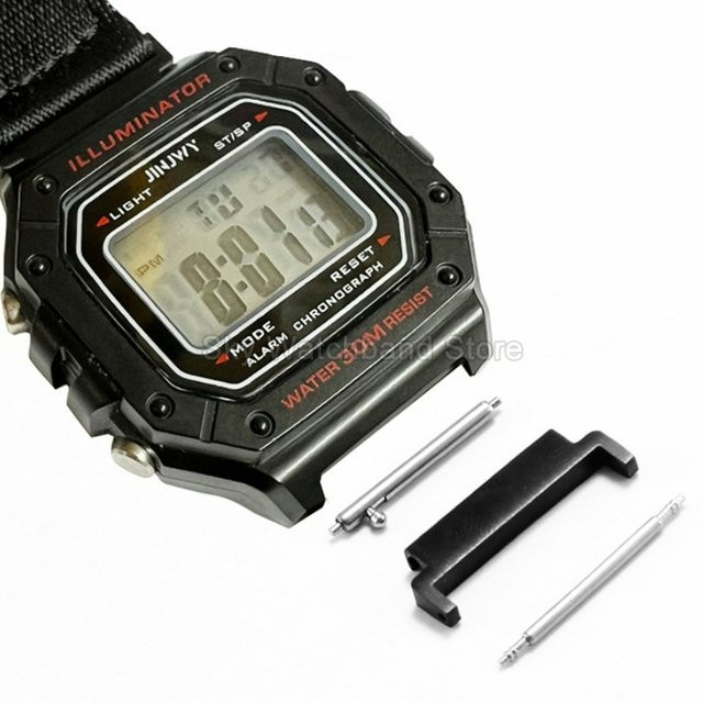Casio Uhrenarmband-Verbinder Edelstahl, Schwarz, Unisex, 18 mm bis 20 mm - Bild 1