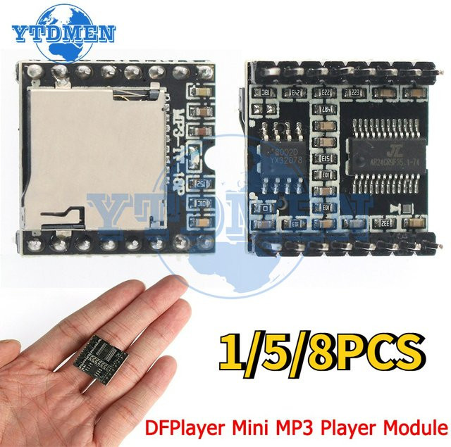 YTDMEN DFPlayer Mini MP3 Modul mit TF-Kartenslot und U-Disk für Arduino - Bild 1