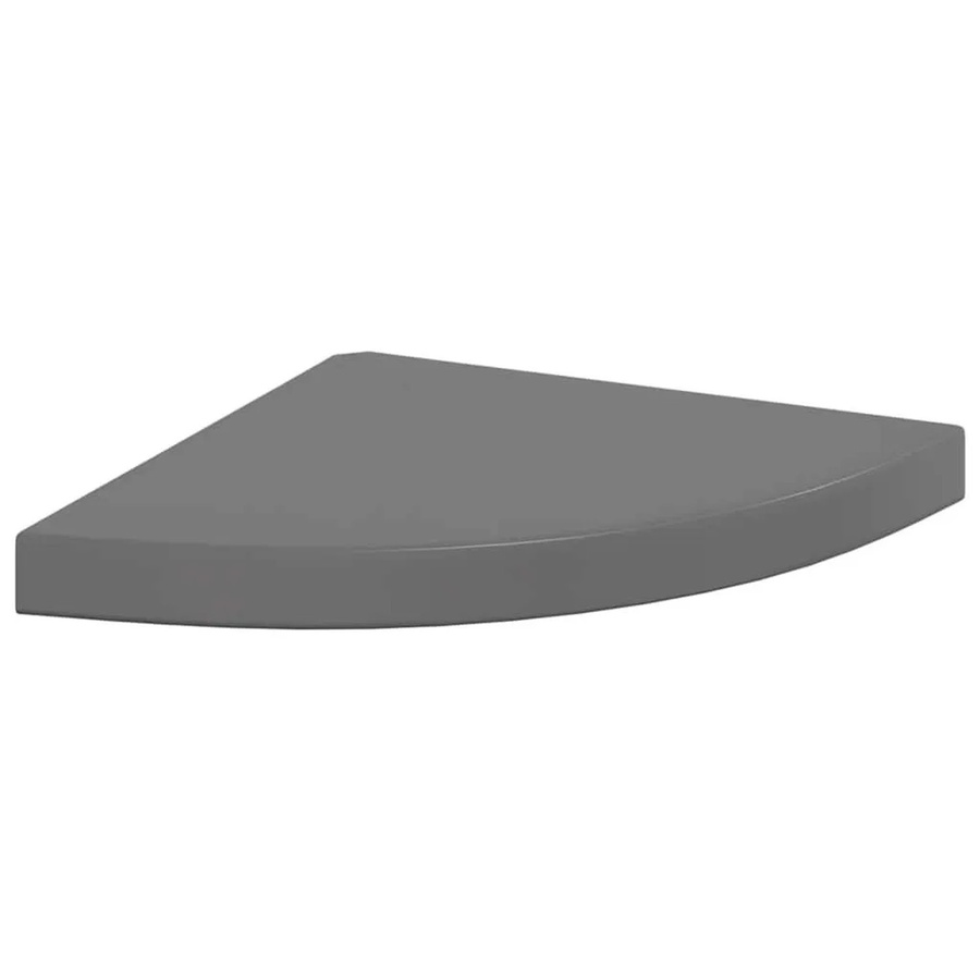 vidaXL Eck-Schweberegal in Hochglanz-Grau aus MDF und Metall, B/T/H: 35 x 35 x 3,8 cm - Bild 2