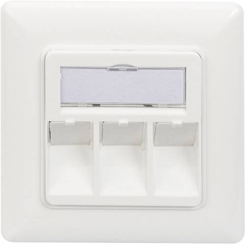 Digitus DN-93821 Keystone-Halterung 3-fach in Weiß für RJ-45 Anschlussmodule - Bild 1