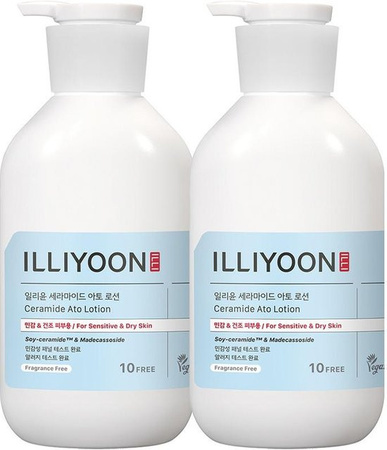 Illiyoon Ceramide Ato Lotion, 2x 600 ml, mit Ceramide, für trockene und empfindliche Haut