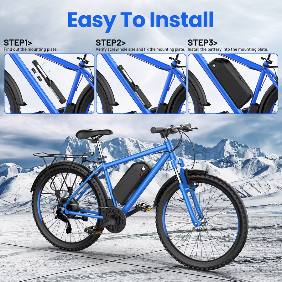 Bafang E-Bike Akku Hailong Polly 21700 in Schwarz für Elektrofahrräder mit 36V, 48V oder 52V und 20Ah oder 25Ah - Bild 5