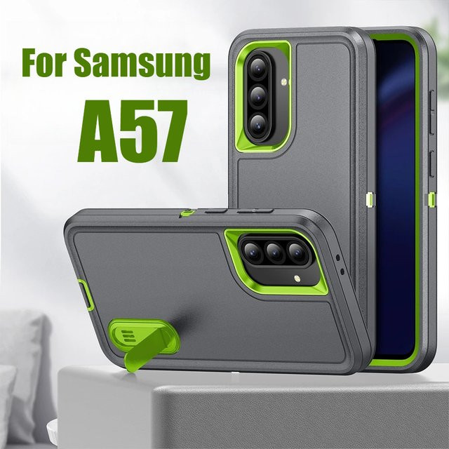 3in1 Military Grade Defender Schutzhülle mit Kickstand für Samsung Galaxy A57 A56 A55 A54 A53 A37 A36 A35 A34 A27 A26 A25 A17 A16 A15 in Orange - Bild 1