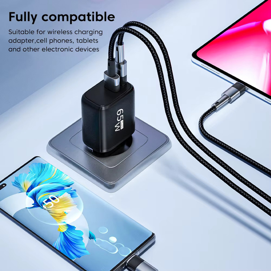 Maerknon USB-C Schnellladegerät mit 3,0 PD Wandadapter in Schwarz für iPhone 15, Xiaomi, Poco, Samsung und OnePlus - Bild 3