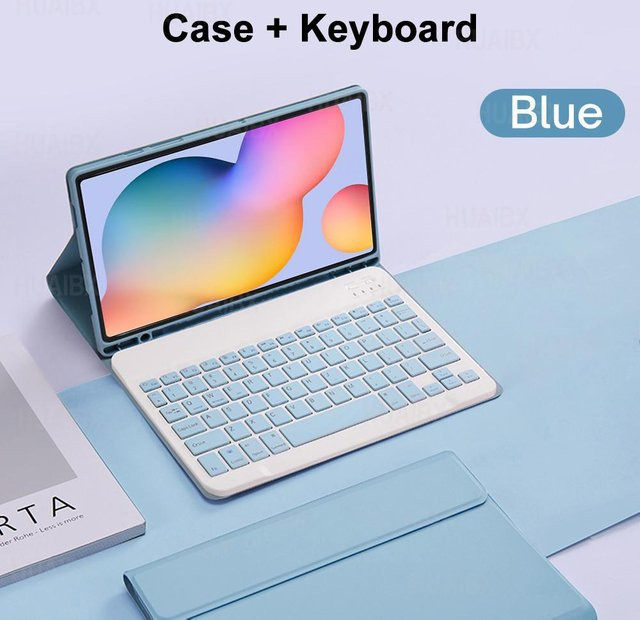Samsung Galaxy Tab S6 Lite 10,4 Zoll Hülle mit abnehmbarer Bluetooth-Tastatur in Grau - Bild 1