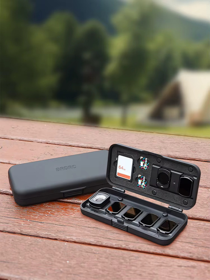 ALLOYSEED Aufbewahrungsbox für DJI Osmo Pocket 3 Filter-Zubehör, stoßfeste Tragetasche, Schwarz - Bild 6