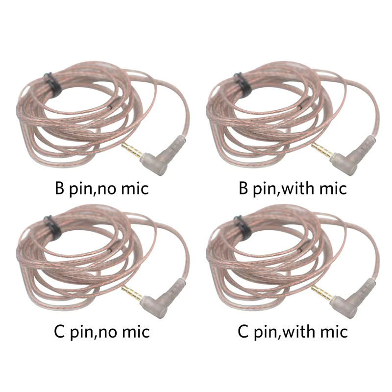 KZ Kopfhörerkabel aus hochreinem sauerstofffreiem Kupfer mit flachem Design und HD-Mikrofon für Wired Game Headsets wie EDX - Bild 2