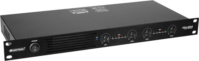 Omnitronic XDA-1204 4-Kanal Class-D-Verstärker in Schwarz - Bild 1