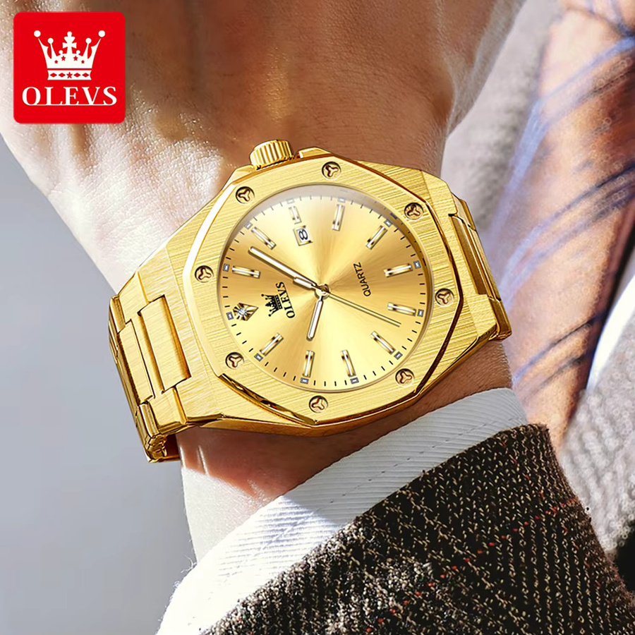 OLEVS Armbanduhr Quarz, Edelstahl, Silber, Herren - Bild 2