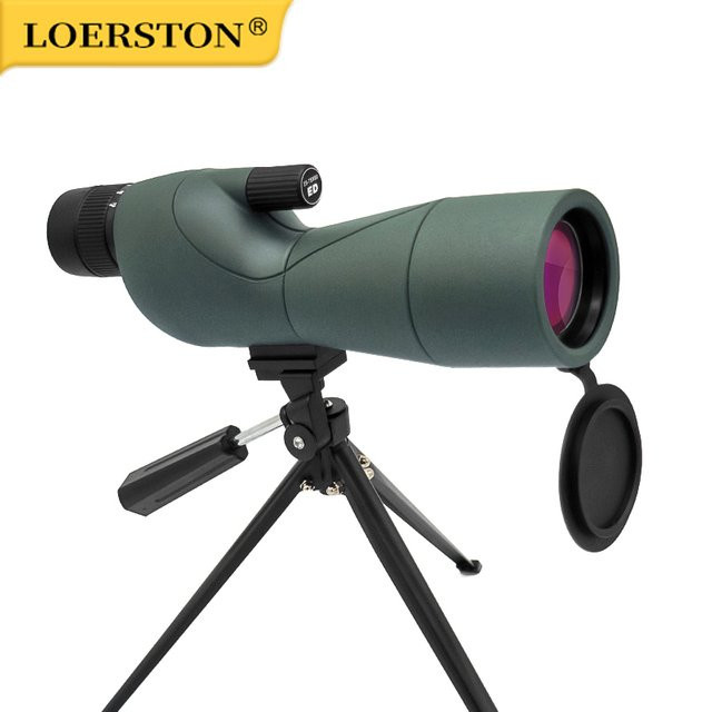 LOERSTON Zoom Spektiv mit ED Objektiv und Bak4 Prisma, Teleskop für Vogelbeobachtung und Outdoor, Schwarz/Grün - Bild 1