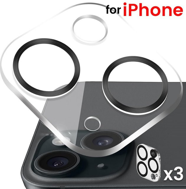 Displayschutz für Apple iPhone 15 Pro Max, Rückkamera-Schutz aus gehärtetem Glas, transparent - Bild 1