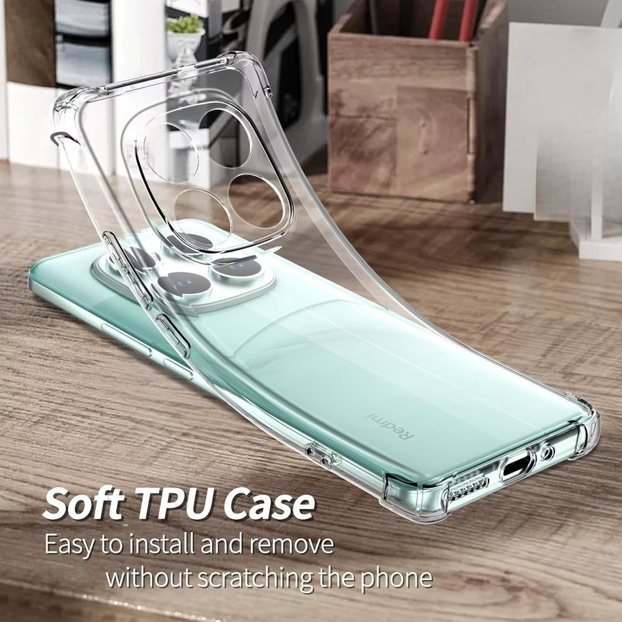 Ultra dünne transparente Softcover Schutzhülle für Xiaomi Redmi Note 14 Pro und Xiaomi Redmi Note 15 Pro Plus 5G - Bild 2