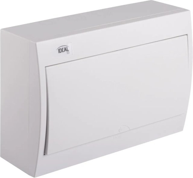 Kanlux Verteilerkasten Aufputz KDB-S12P aus ABS-Kunststoff, Weiß, 12 Module, B/H/T: 30,0 x 20,4 x 10,2 cm - Bild 1