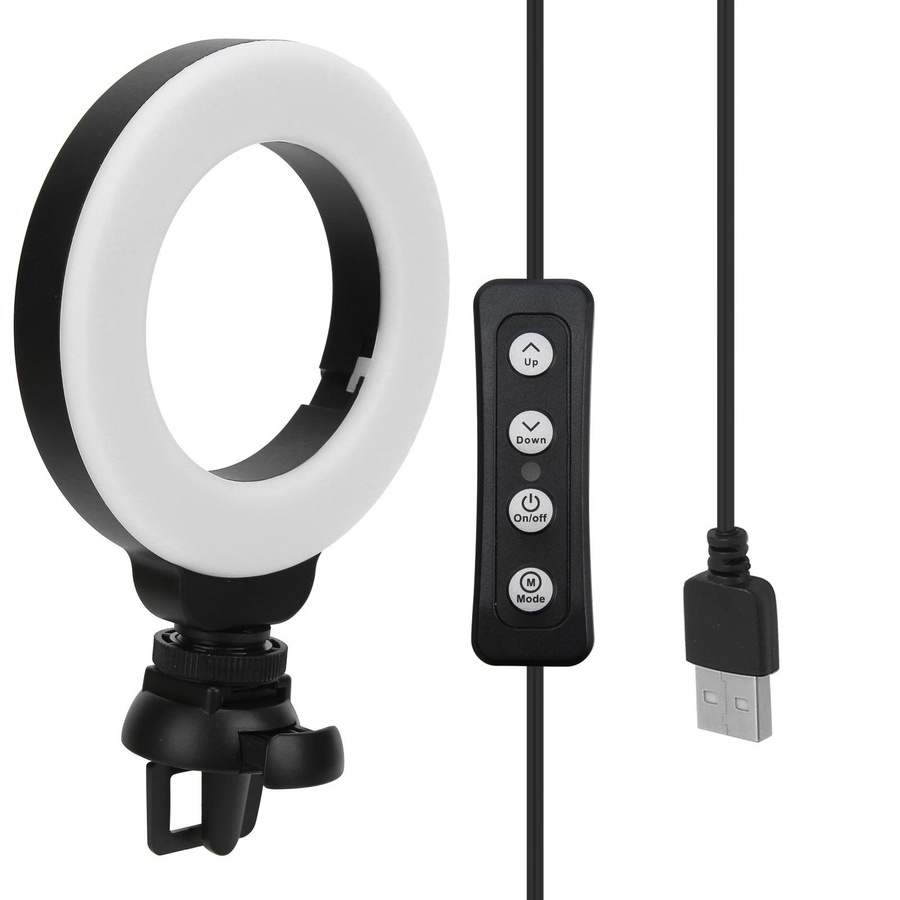 Shoemst 4-Zoll LED-Ringlicht dimmbares Selfie-Fülllicht mit Clip für Laptop und Tablet-PC - Bild 3