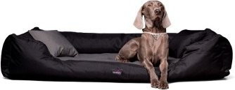 Tierlando NESTOR Orthopädisches Hundebett aus robustem Oxford 2000D DUO in Graphit Schwarz, B/T/H: 110 x 90 x 25 cm - Bild 1