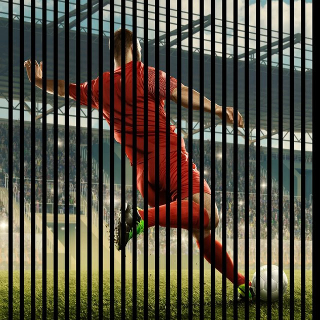 FN Acustico Akustikplatte Soccer in Multicolor und Rot aus MDF und PET, B/H/T: 113,3 x 119,5 x 1,9 cm - Bild 1
