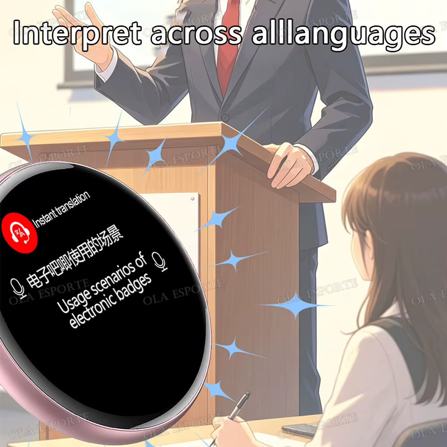 Ola Esporte Smart Cyber Badge mit 1,7 Zoll HD-Touchscreen, Bluetooth und weißem Display für Bilder, GIFs, Text und Kurzvideos - Bild 3