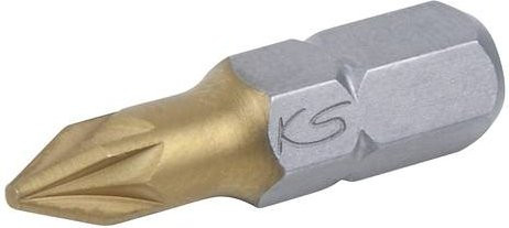 KS Tools Kreuzschlitz-Bit PZ2 mit 1/4 Zoll Antrieb und TiN-Beschichtung, 5er Pack - Bild 1